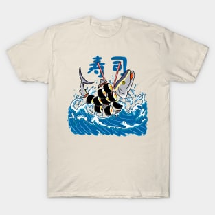 Tuna Sushi in the Wave T-Shirt